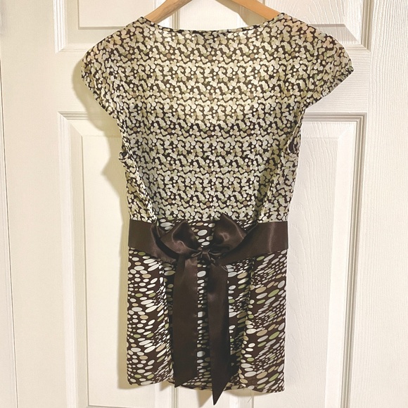 Woman’s Blouse Cap Sleeve Silk Tie Sz S - Picture 3 of 8